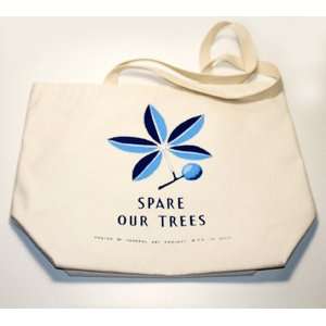  Eco Friendly Spare Our Trees Tote Bag Blue Print