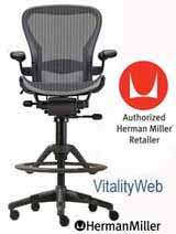 Herman Miller Aeron Stool Office Chair PostureFit High  