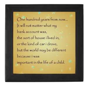  ONE HUNDRED YEARS FROM NOW Family Keepsake Box by 