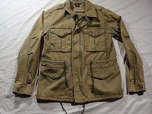 Hollister Army Military Jacket Mens Small Olive Green  