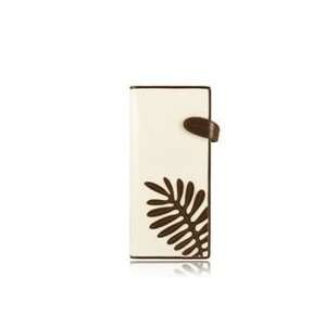  Leaf White Large Long Clutch Wallet Coin Card Bill 