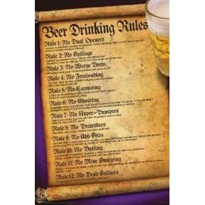 Maxwell   Beer Drinking Rules POSTER Canvas 