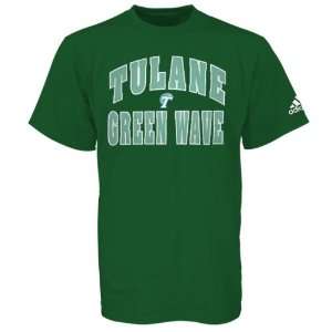  Adidas Tulane Green Wave Green Rally T shirt Sports 