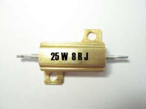 25W 8 ohm 8R Aluminium clad Resistor R 25 W Watt x 1  