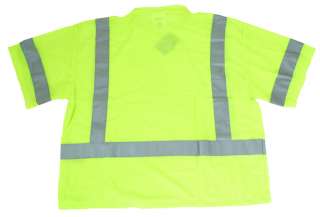 Condor Reflective Mesh Yellow Safety Shirt, Class, 3 XL  