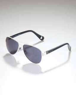 Sleek Metal Aviator Sunglasses  