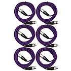 SEISMIC AUDIO (6 PACK) Purple 10 XLR Microphone Cables