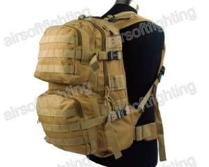 Molle Tactical Assault Hiking Hydration Backpack Tan A  
