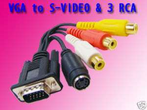 VGA card to TV & S VIDEO & RCA OUT cable adapter  