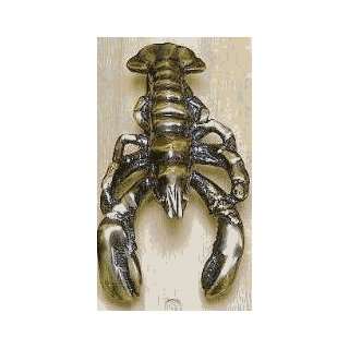  Mayer Mill Brass Lobster Door Knocker   Lcqd Dark 