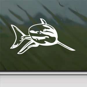  Great White Shark White Sticker Car Vinyl Window Laptop 