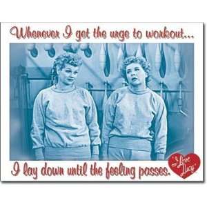  I Love Lucy Workout TV Tin Sign