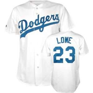 Derek Lowe White Majestic MLB Home Replica Los Angeles Dodgers Jersey 