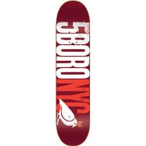 5Boro Letterpress Red Skateboard Deck   7.7  Sports 