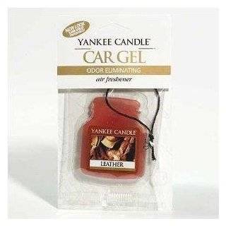  Yankee Candle Car Jar Hanging Air Freshener Leather Scent 