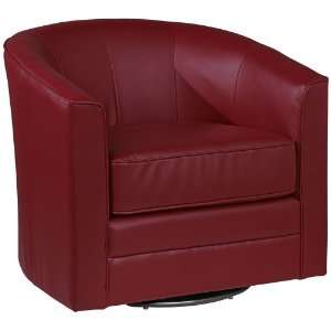  Keller Scarlet Bonded Leather Swivel Tub Chair