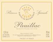 Domaines Baron Rothschild Reserve Speciale Pauillac 2005 