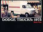1973 Dodge Kary Van Truck Original Dealer Sales Brochure Catalog