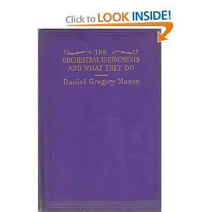   what they do; A primer for concert goers Daniel Gregory Mason Books