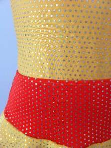 Yellow & Orange Latino Style Dance Costume Set Leotard/Skirt Jazz/Tap 