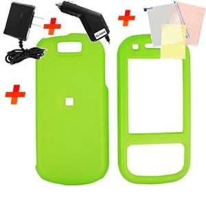  For Samsung Exclaim Hard Neon Green Accessory Bundle 