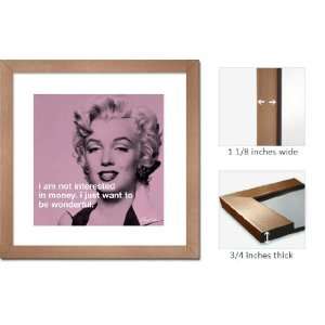  Bronze Framed Marilyn Monroe To Be Wonderful Quote Art 