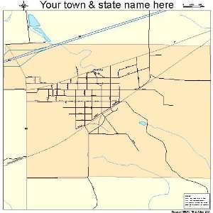  Street & Road Map of Kadoka, South Dakota SD   Printed 