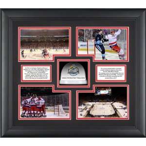 2011 Winter Classic Framed 4 Photograph Collage  Details Game Used 