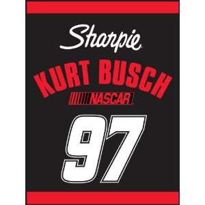 Kurt Busch 97 Sharpie Nascar Race Day Collection 60 X 80 Throw 