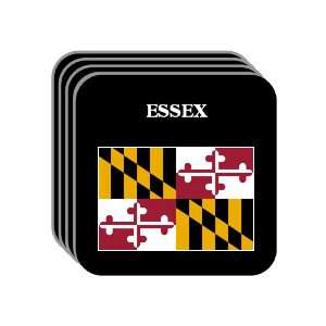 US State Flag   ESSEX, Maryland (MD) Set of 4 Mini Mousepad Coasters
