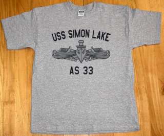 US USN Navy USS Simon Lake AS 33 Submarine Tender T Shirt  