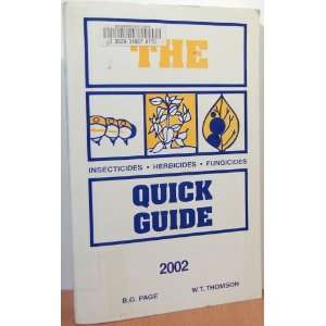  Insecticide, Herbicide, Fungicide Quick Guide, 2001 