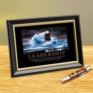  Successories Leadership Lighthouse Framed Desktop Print 