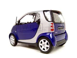   model of smart fortwo coupe blue die cast model car by maisto has