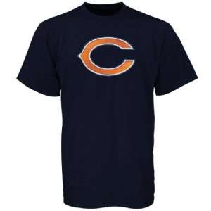  Chicago Bears Navy Blue Logo Tech T shirt Sports 