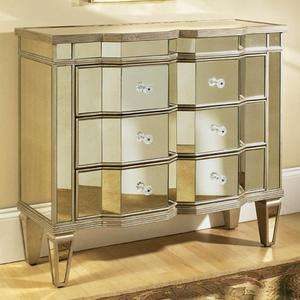 Modern Classic Mirror Mirrored Accent Dresser Chest Console Table New 