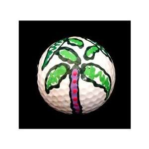  Party Palms Design Hand Painted Golf Ball Sports 