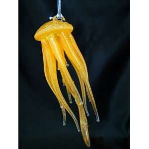   in the Dark Glass Orange Hanging Jellyfish Ornament