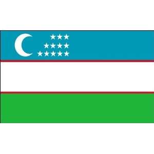 Uzbekistan Flag 3ft x 5ft Nylon   Outdoor
