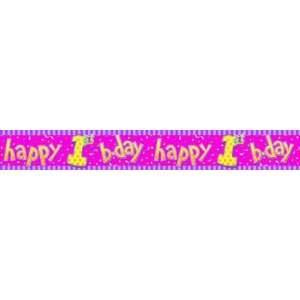    My First Birthday Fringe Banner, Pink