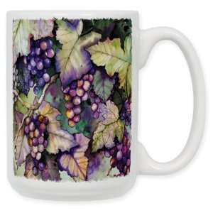    Grapes and Leaves 15 Oz. Ceramic Coffee Mug