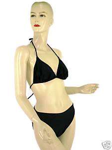 Piece Black Halter Top Bikini Swimwear XL  