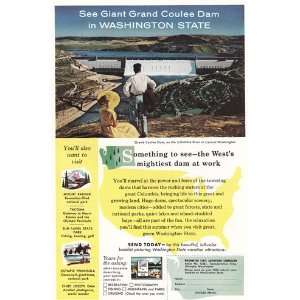  Print Ad 1956 Washington State Giant Grand Coulee Dam 