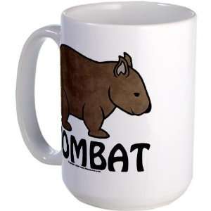 Wombat Logo II Funny Large Mug by   Kitchen 