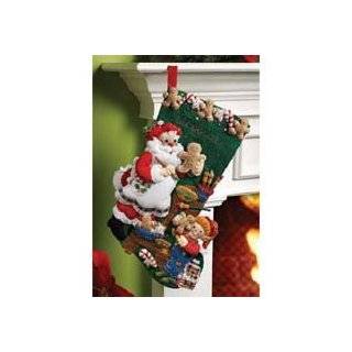 Bucilla 18 Inch Christmas Stocking Felt Applique Kit, Christmas 