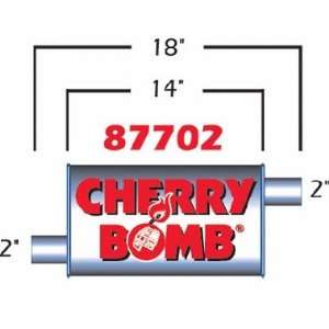  CHERRY BOMB MUFFLER UNIVERSAL 87702 Automotive