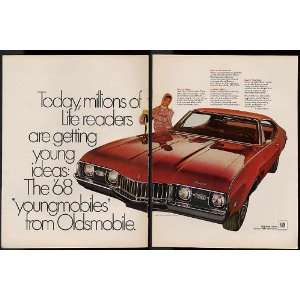  1968 Oldsmobile Cutlass S Holiday Coupe 2 Page Print Ad 