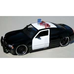  Jada 1/24 B&W Blank Dodge Charger Police Car Toys & Games