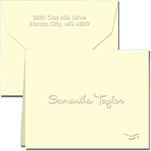   Embossed Personalized Stationery   Cursive Graduation Notes Health