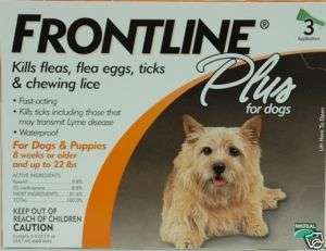 Frontline Plus for dogs 0   22 lb 3 month Box  